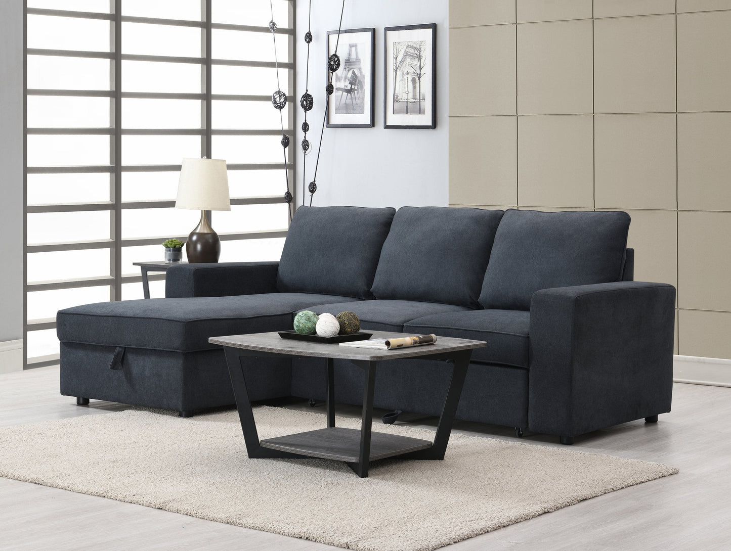 Sleeper Sofa Dark Grey