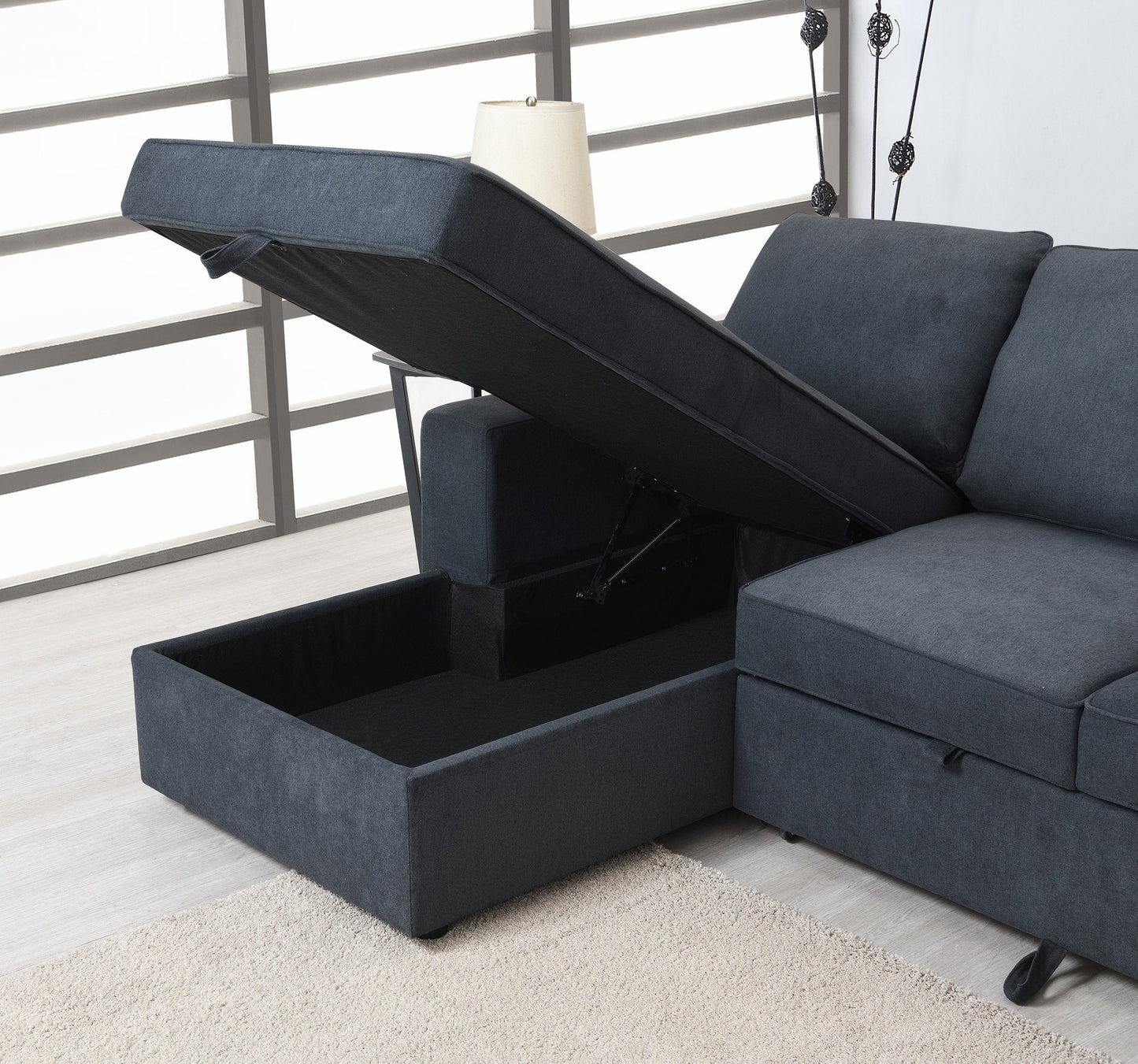 Sleeper Sofa Dark Grey
