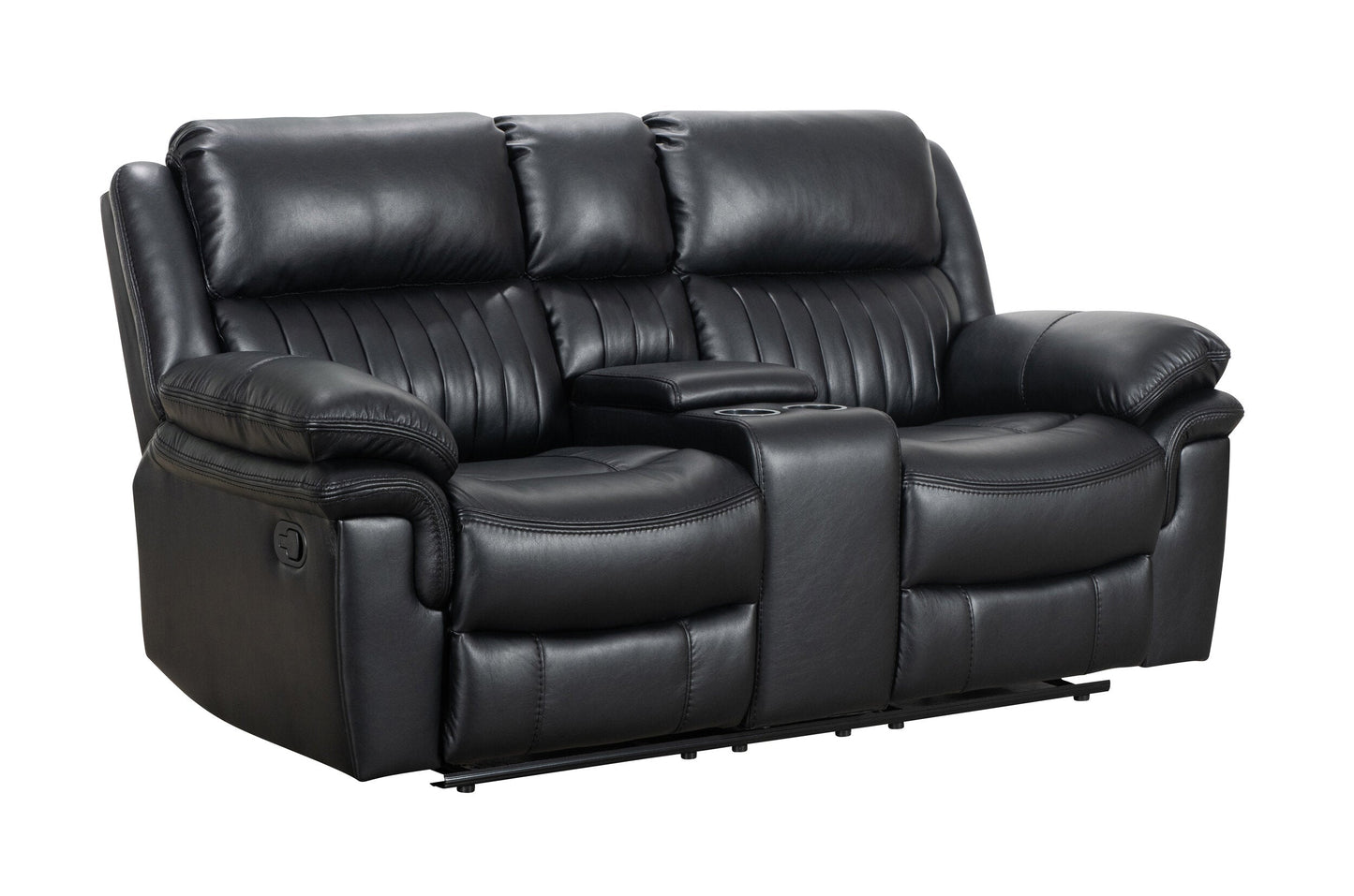 Hampton Collection Reclining Loveseat Black | Comfort Meets Style