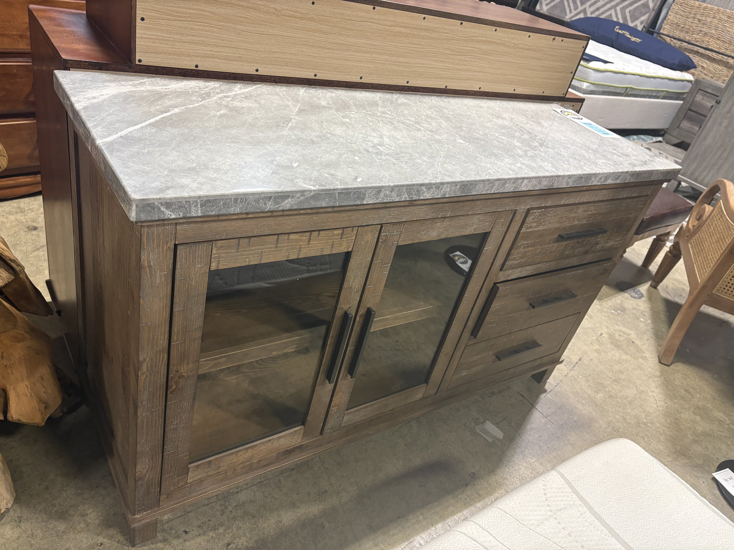 Faux Marble Top Sideboard | Scratch & Dent
