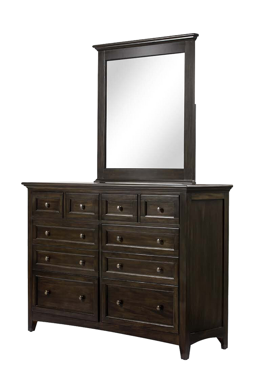 New Traditions Collection Mirrored Dresser - Espresso
