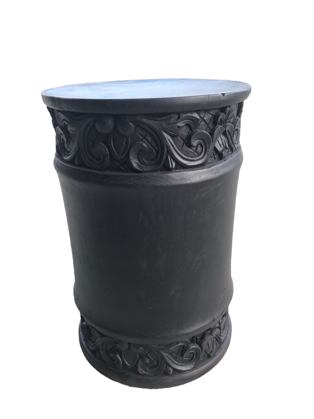 Allu Carved Stool Black