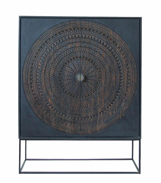 Cola Cabinet Round Carving