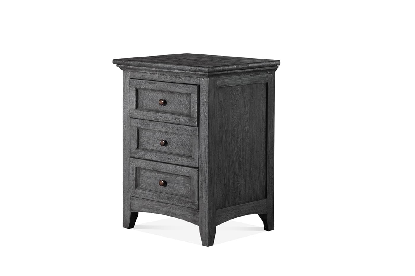 New Traditions Nightstand | Gray | Hidden Storage